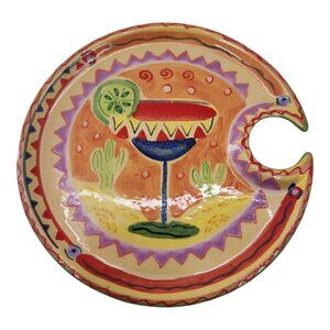 FIESTA Farida Zaman Ambiance Collection Ceramic 8" Handpainted Snack Plate